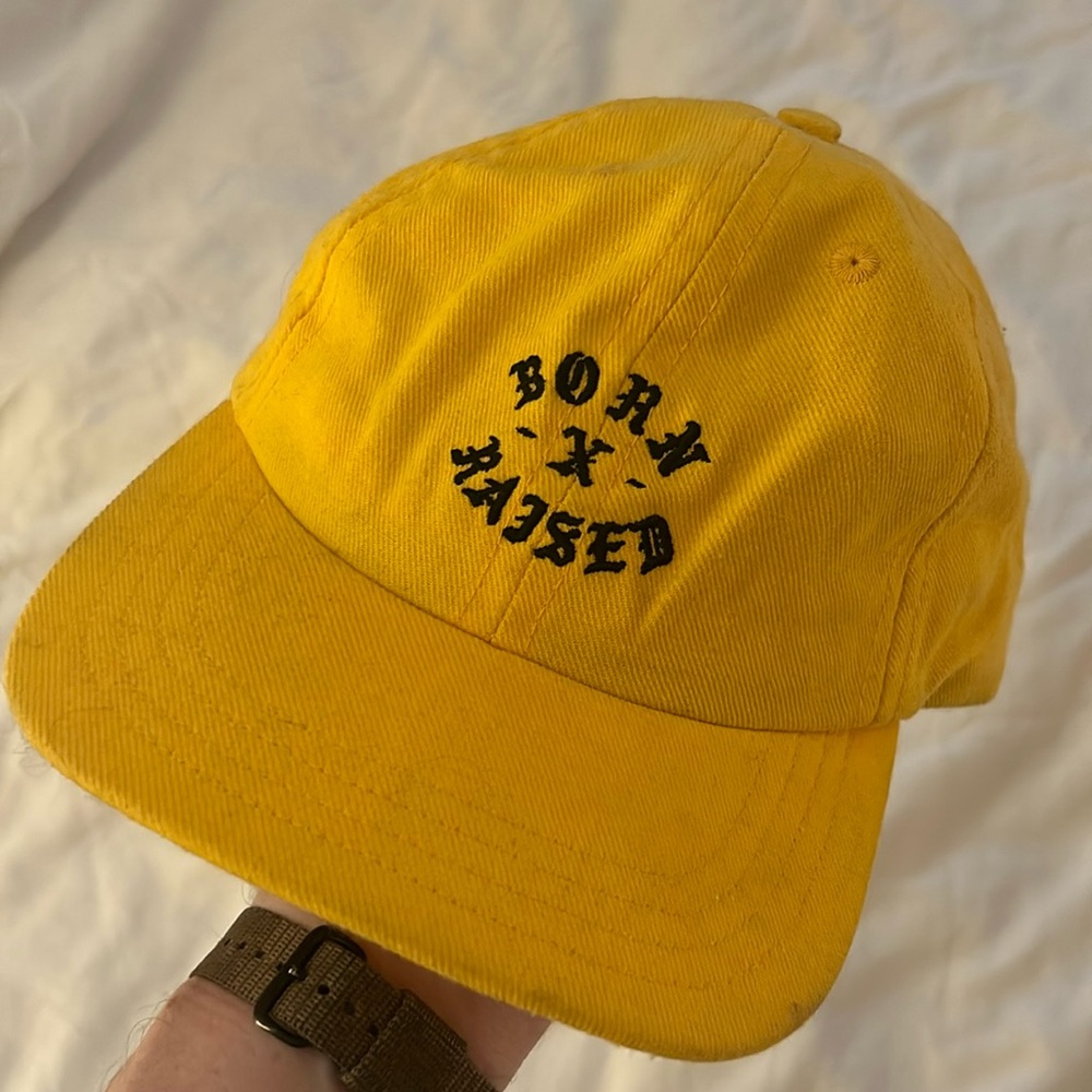 Born x raised cap yellow
